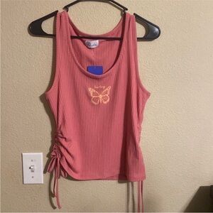 NWT Hurley Pink Ribbed Top